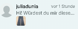 Vinted-Nachricht von juliadunia